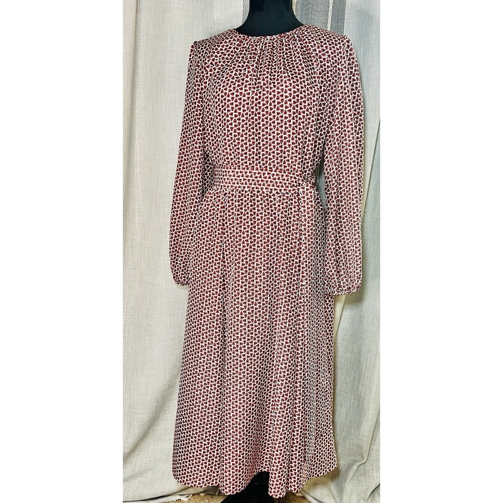 Carolina Herrera New York Ladybug Print Long Sleeve Belted Dress Sz 12 $2690 NWT - Picture 3 of 15